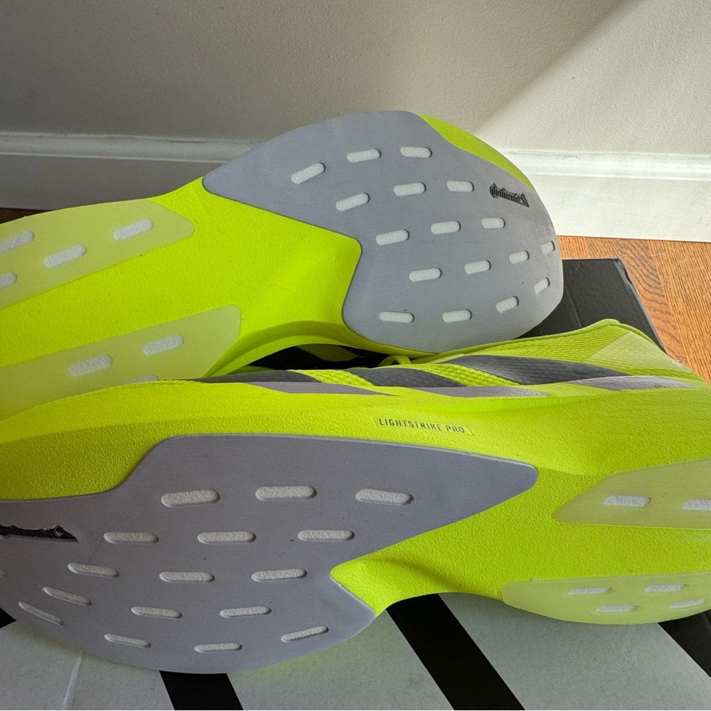 Adidas Evo SL Woven Neon Yellow Running Shoes - Picture 3 of 4